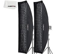 AMBITFUL 2X 35x160cm Rejilla de Nido de Abeja Rectangular Softbox para Foto Strobe Estudio Flash Softbox Bowens Mount (2PCS FW35X160)