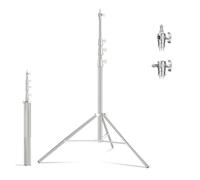 AMBITFUL 4 m Trípode Inoxidable con Amortiguador de Resorte Trípode Resistente con Adaptador Universal de 1/4" a 3/8", Soporte Ajustable para Retrato Fotografía de Estudio