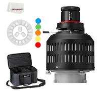 AMBITFUL AL-18 Pro Proyector de luz LED Snoot, montaje Bowens Cilindro óptico de luz Snoot, foco para fotografía, para VL150 SL60W SL60II SL150II SL50III luz LED con 40 piezas GOBO + bolsa