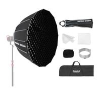 Ambitful Caja de luz octogonal de liberación rápida de 90 cm, caja de luz Bowens con difusor y rejilla de panal, compatible con luz de video Cob, apta para fotografía de retratos, transmisión en vivo