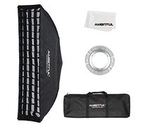 AMBITFUL FW22 x 90 - Boîte à lumière Bowens en nid d'abeille - 22 x 90 cm - Avec Grille en nid d'abeille + Sac de Transport - Pour Lampe Bowens