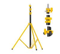 AMBITFUL GM280 - Soporte de luz de 280 cm, trípode de aluminio resistente con acolchado de aire con tornillo de 1/4 y 3/8 pulgadas para cámara de luz de estudio, equipo de fotografía de video