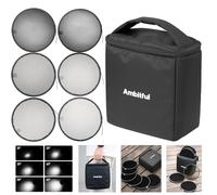 Ambitful HC-06 Kit de panal de abeja - 6 piezas de 10°/20°/30°/40°/50°60° reflector estándar (6.69 pulgadas/17 cm) con bolsa protectora compatible con reflector estándar de 7 pulgadas