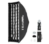 AMBITFUL Q1 Softbox de liberación rápida, modificador de iluminación de fotografía, estilos de bola, octa, tira y rebote (montaje Mini Bowens, tira de 8 x 22 pulgadas)