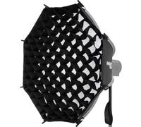 Ambitful Q3 Softbox octogonal de liberación rápida con rejilla, 31.4 pulgadas 80 cm, modificador de luz plegable de fotografía de un solo toque para Godox ML60 ML100 AD300Pro, iluminación de estudio