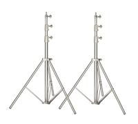 AMBITFUL Soporte de luz de acero inoxidable para HTC Vive VR, video, retrato y fotografía de productos (280 cm, 2 piezas)