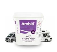 Ambiti | WC Hydro | Monodosis Hidrosolubles para Depósito de Residuos de Autocaravanas,Caravanas y Campers| Antibacteriano| Elimina Deshechos Orgánicos y Papel Higiénico| Fragancia Pino| 50ud