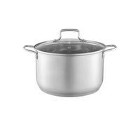 AMBITION Olla con tapa de cristal, 16 cm, Hugo Plus, 2,3 L, olla de acero inoxidable, apta para inducción, todos los tipos de cocina