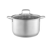 AMBITION Olla con tapa de cristal, 20 cm, Hugo Plus, 4,1 L, olla de acero inoxidable, apta para inducción, todos los tipos de cocina