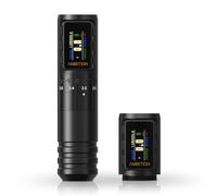 Ambition Paco V2 Máquina de Tatuar Rotativa Inalámbrica con Carrera Ajustable 2.2-4.2mm, Batería Dual 1700mAh, Motor sin Núcleo y Pantalla LCD Digital para Profesionales