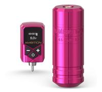 Ambition Torped Kit Máquina de Tatuar Rotativa Estilo Pluma con Batería 2400mAh, Motor sin Escobillas para Profesionales