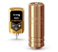 Ambition Torped Kit Máquina de Tatuar Rotativa Estilo Pluma con Batería 2400mAh, Motor sin Escobillas para Profesionales