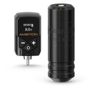 Ambition Torped Kit Máquina de Tatuar Rotativa Estilo Pluma con Batería 2400mAh, Motor sin Escobillas para Profesionales