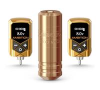 Ambition Torped Kit Máquina de Tatuar Rotativa Estilo Pluma con Dual Batería 2400mAh, Motor sin Escobillas para Profesionales