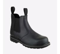Amblers FS5 Hombre Premium Cuero Cosidas Meter Seguridad Botas Negras