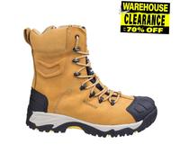 Amblers Botas FS998 Hombre Impermeables Cuero Tobillo Seguridad Sin cremallera Miel 6-14