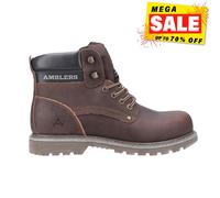 Amblers Safety Aves Hombre Casual Senderismo Urban Botas de Piel Marrón