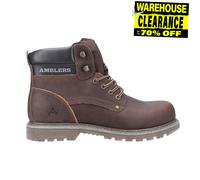 Amblers Safety Aves Hombre Casual Senderismo Urban Botas de Piel Marrón