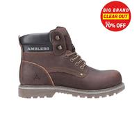 Amblers Botas Aves para Hombre – Piel Marrón, Casual para Senderismo Urbano
