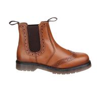Amblers Safety Dalby Tirar En Hombre Elegante Cuero Calado Bota Canela