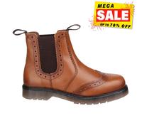 Amblers Safety Dalby Tirar En Hombre Elegante Cuero Calado Bota Canela