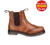 Amblers Bota Dalby para hombre elegante cuero calado Canela