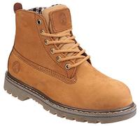 Amblers Safety Mujer FS103 Goodyear Empalmilladas Botas De Seguridad Cordones Marrón 36