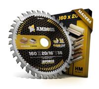 AMBOSS hoja de sierra circular 160x20mm (madera) - hoja de sierra 160 con 36 dientes - hoja de sierra circular Ø 160mm - compatible con Mafell: Erika 55 60. K 65 cc. KSP 55 F. KSS 400. KSP 40. Bosch