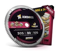 AMBOSS hoja de sierra circular 305x30mm (multi) - hoja de sierra 305 con 100 dientes - hoja de sierra circular Ø 305mm - compatible con Bosch: GCM12. GTM12.GCM 18V-305 GDC Elu: PS374. EMS705 Metabo