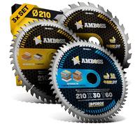 AMBOSS WERKZEUGE® 210 x 30 Hoja de sierra circular manual para Makita 5008 MG, Festool TS75EBQ - AMBOSS WERKZEUGE® 210 x 30