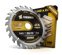AMBOSS WERKZEUGE - Hoja de sierra circular (140 x 20 mm, 16 dientes Z24, 140 x 20 mm, 140 x 140 x 16 mm, compatible con Bosch GKT 18V-52.1551.1559, Makita 50000) Metabo
