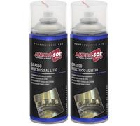 Ambro-Sol - G001 - Grasa multiuso de litio 400 ml, amarillo (Paquete de 2)
