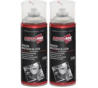 AMBRO-SOL, Grasa Multiuso de Litio HQ, Spray 400 ml (Paquete de 2)