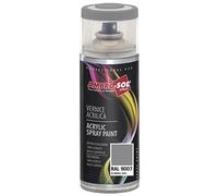 AMBRO-SOL - Pintura acrílica en spray, color Aluminio Gris, RAL 9007, resultado profesional en múltiples superficies, exteriores e interiores, 400 ml