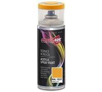 AMBRO-SOL - Pintura acrílica en spray, color Amarillo Sol, RAL 1037, resultado profesional en múltiples superficies, exteriores e interiores, 400 ml