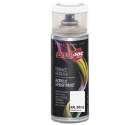 AMBRO-SOL - Pintura acrílica en spray, color Blanco Brillo 1, RAL 9010, resultado profesional en múltiples superficies, exteriores e interiores, 400 ml, El embalaje puede variar