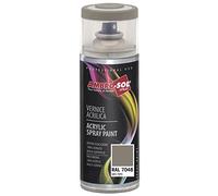 AMBRO-SOL - Pintura acrílica en spray, color Gris Musgo Perlado, RAL 7048, resultado profesional en múltiples superficies, exteriores e interiores, 400 ml