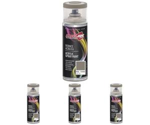 Ambro-Sol - Pintura acrílica en spray, color Gris Musgo Perlado, RAL 7048, resultado profesional en múltiples superficies, exteriores e interiores, 400 ml (Paquete de 4)