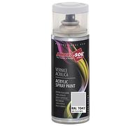 AMBRO-SOL - Pintura acrílica en spray, color Gris Tele4 Mate, RAL 7047, resultado profesional en múltiples superficies, exteriores e interiores, 400 ml, El embalaje puede variar