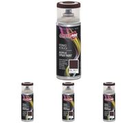 Ambro-Sol - Pintura acrílica en spray, color Marron Cacao, RAL 8017, resultado profesional en múltiples superficies, exteriores e interiores, 400 ml, El embalaje puede variar (Paquete de 4)
