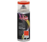 AMBRO-SOL - Pintura acrílica en spray, color Rojo Anaranjado, RAL 2001, resultado profesional en múltiples superficies, exteriores e interiores, 400 ml