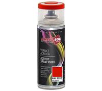 AMBRO-SOL - Pintura acrílica en spray, color Rojo Trafico, RAL 3020, resultado profesional en múltiples superficies, exteriores e interiores, 400 ml