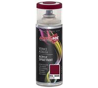 AMBRO-SOL - Pintura acrílica en spray, color Rojo Vino, RAL 3005, resultado profesional en múltiples superficies, exteriores e interiores, 400 ml
