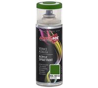 AMBRO-SOL - Pintura acrílica en spray, color Verde hierba, RAL 6010, resultado profesional en múltiples superficies, exteriores e interiores, 400 ml, El embalaje puede variar