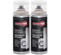 AMBRO-SOL, Pintura Spray Radiadores y Electrodomésticos, Esmalte color Blanco, 400 ml (Paquete de 2)