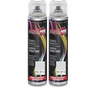 Ambro-Sol RAL 9010, Pintura acrílica en spray, Blanco Mate 1, 600 ml (Paquete de 2)