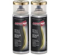Ambro-Sol Spray Pintura Metalizada, Esmalte Efecto Oro Metalizado, 400 ml (Paquete de 2)