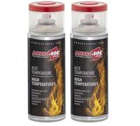 AMBRO-SOL SPRAY YOUR FACTORY OF AEROSOL Esmalte altas temperaturas rojo frenos 400 ml (Paquete de 2)