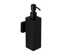 Ambrosya - Dispensador de Jabón de Acero Inoxidable en Negro - Baño Inodoro Soporte Titular (Acero Inoxidable (Negro), Angular)