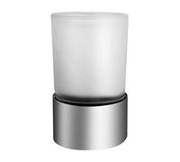 Ambrosya® | Exclusivo Titular de Cepillo de Dientes Hecho de Acero Inoxidable | Cuarto de baño Taza de baño Soporte de Vidrio Montaje Inodoro Pasta (Acero Inoxidable (Cepillado))